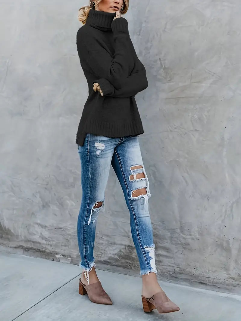 Inès | Pull à col roulé tendance pour femmes